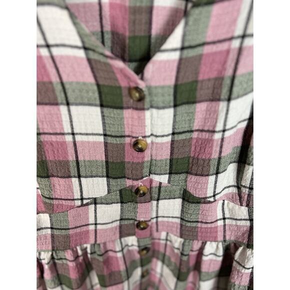 Torrid Babydoll Crinkle Flannel Gauze Button UpShort Sleeve Plus Size 2 Women’s - Picture 6 of 6
